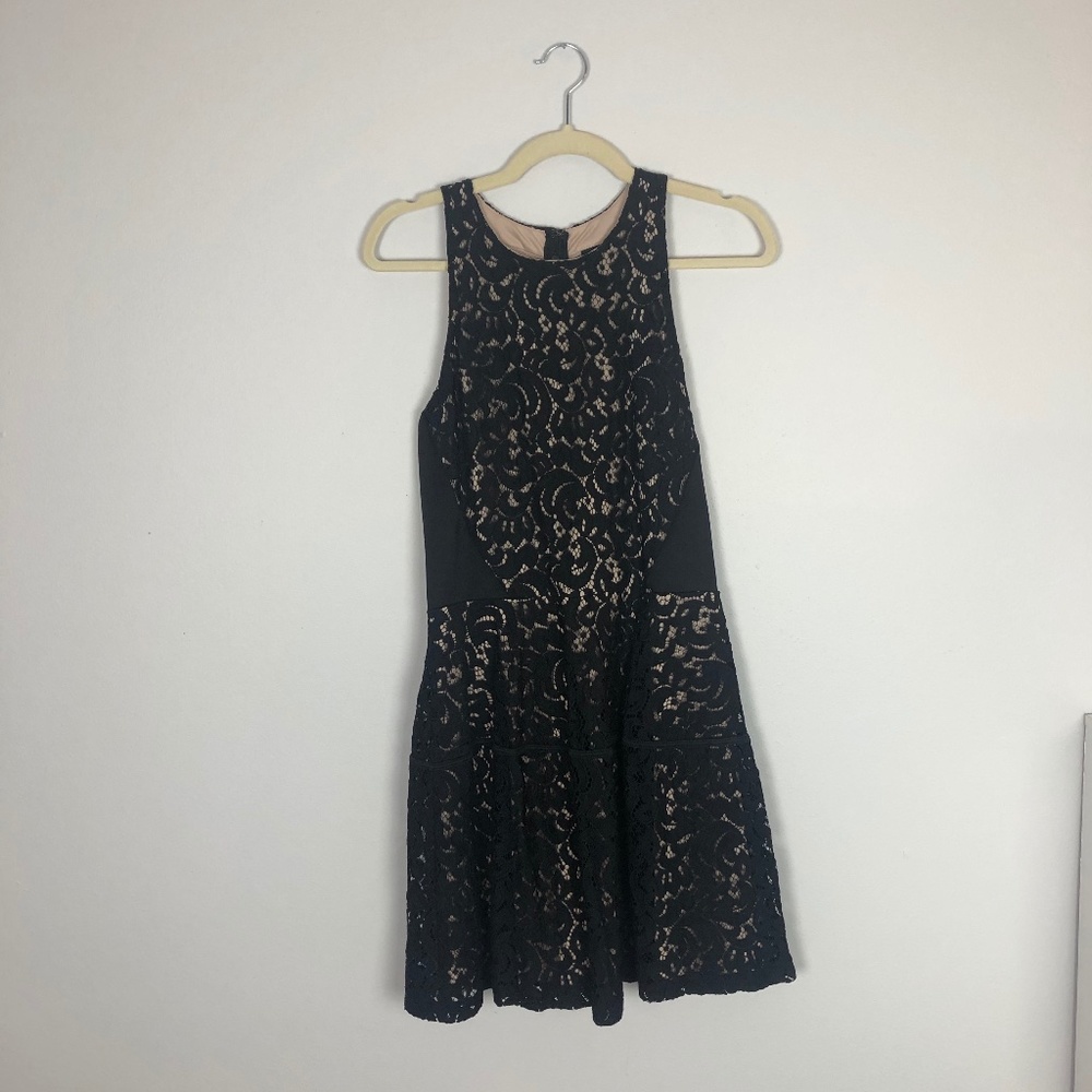 Mossimo Black Lace and Nude Shell Dress